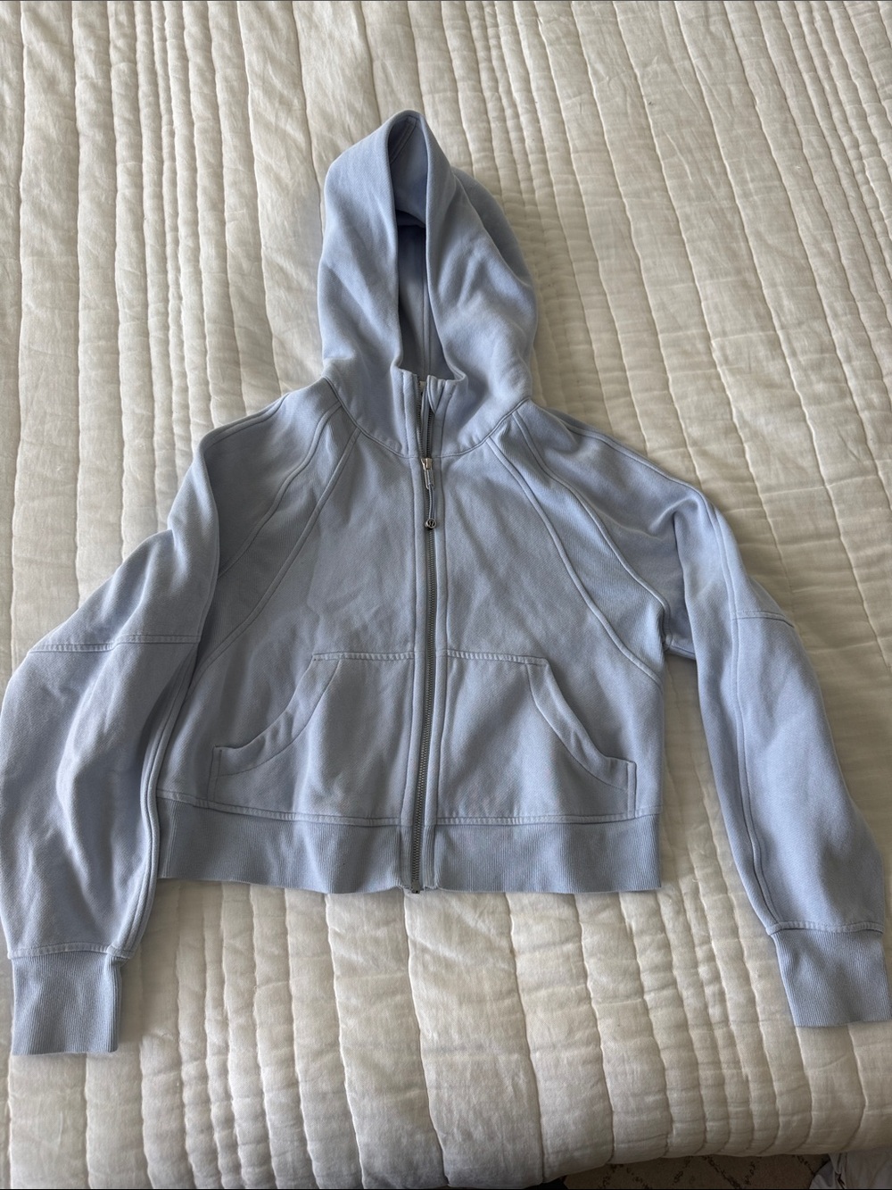 lululemon athletica Light Blue Women's Cropped Full-Zip Hoodie